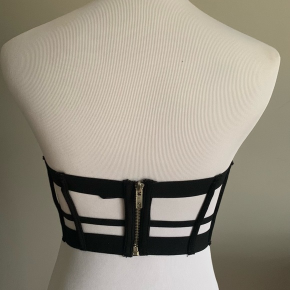 black bustier bra top - Picture 3 of 5
